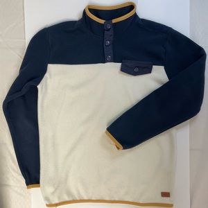 7 For All Mankind Quarter Snap Color Block Fleece Sweater for Boys Size Medium